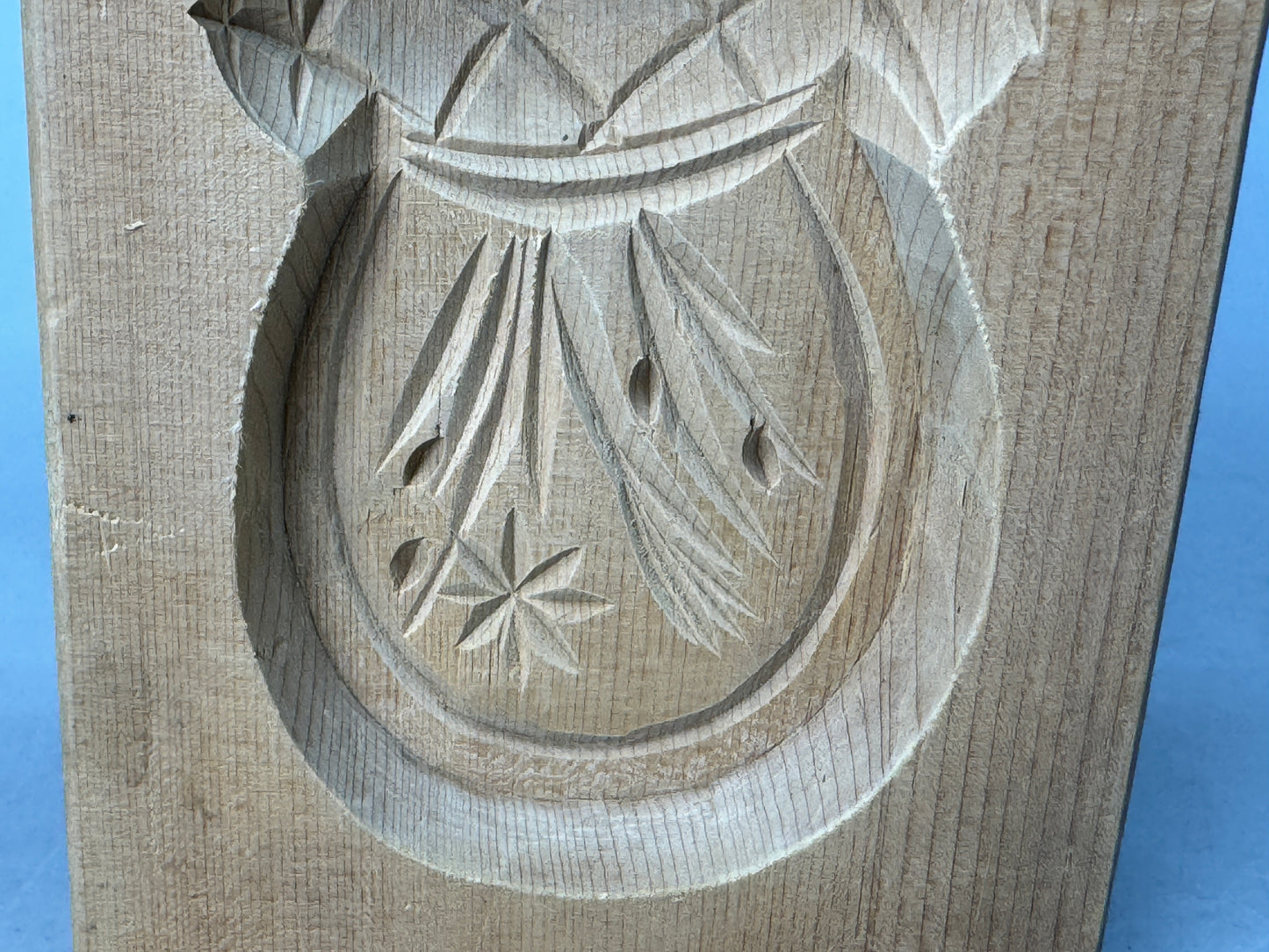Y8778 KASHIGATA wood carving Japan antique Wooden Pastry Mold wagashi sweets
