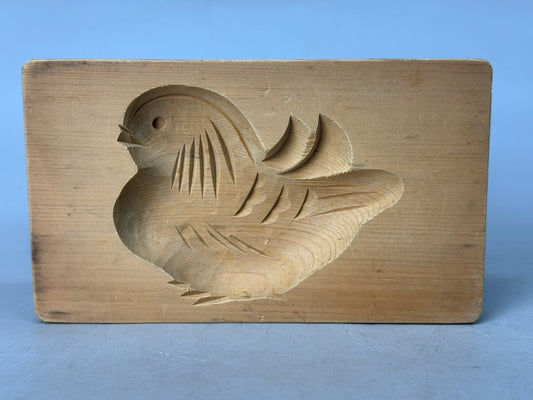 Y8779 KASHIGATA Bird Japan antique Wooden Pastry Mold wagashi confectionery