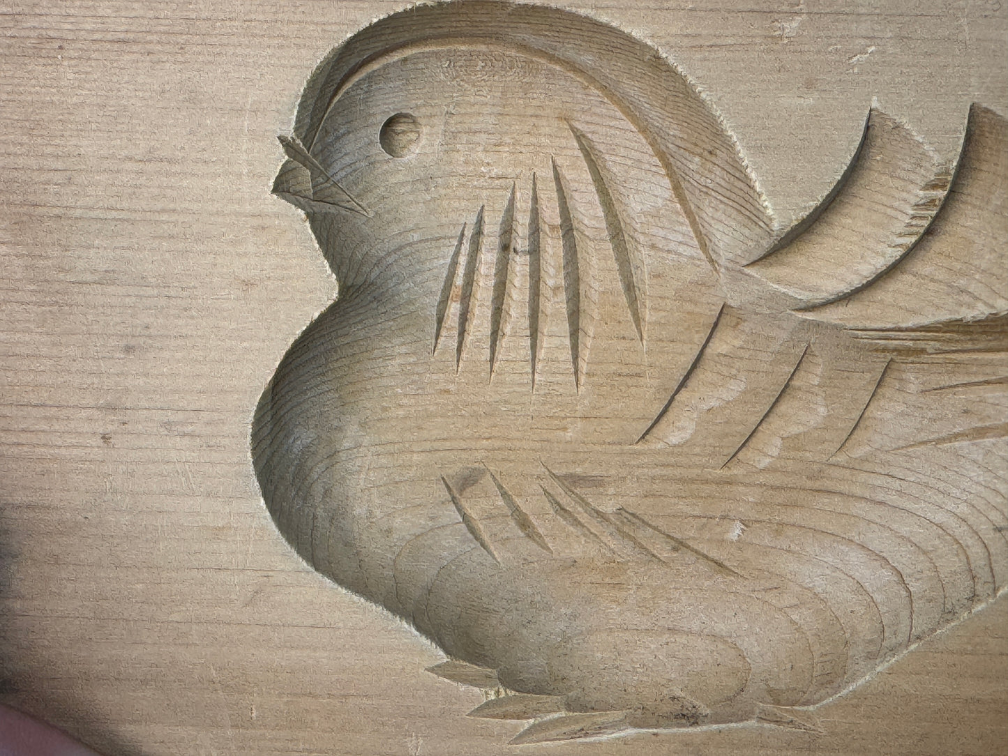 Y8779 KASHIGATA Bird Japan antique Wooden Pastry Mold wagashi confectionery