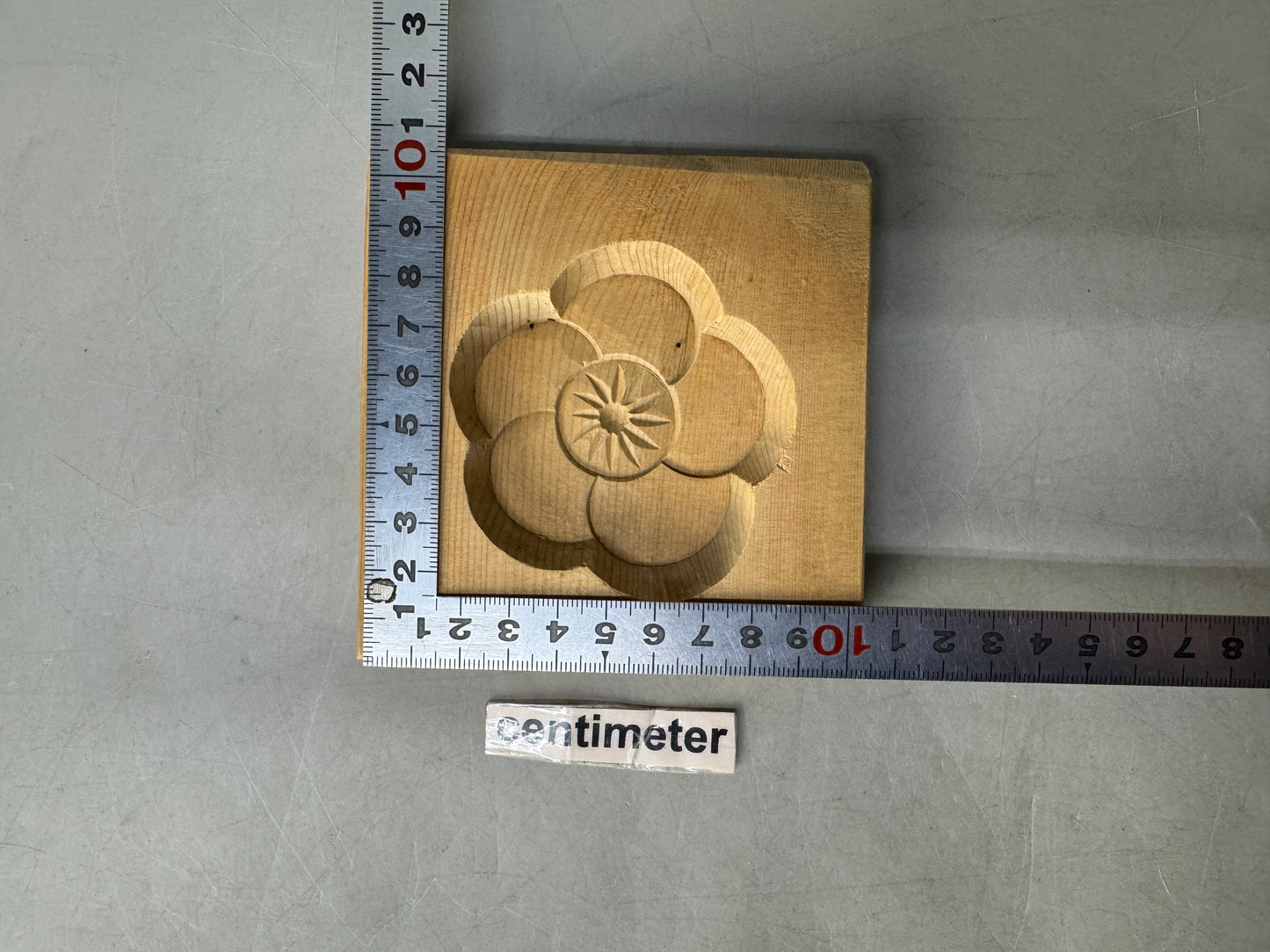 Y8780 KASHIGATA Cherry blossoms Japan antique Wooden Pastry Mold wagashi sweets