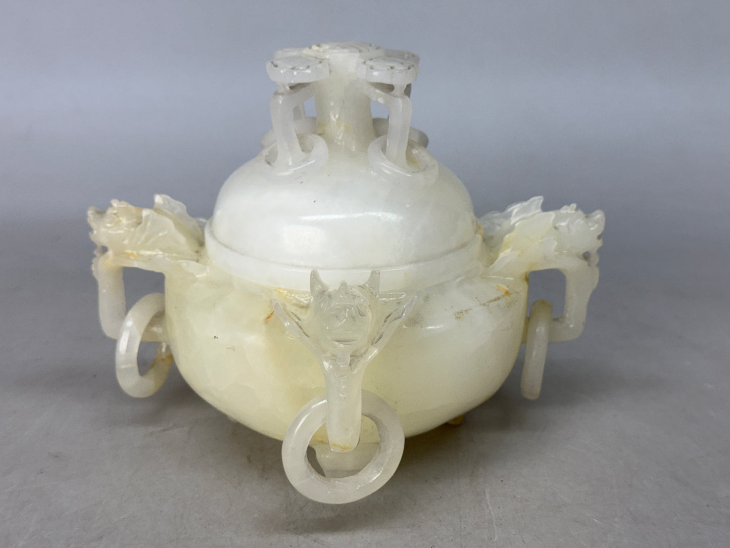 Y8784 KOURO White Jade China art antique fragrance incense burner aromatherapy
