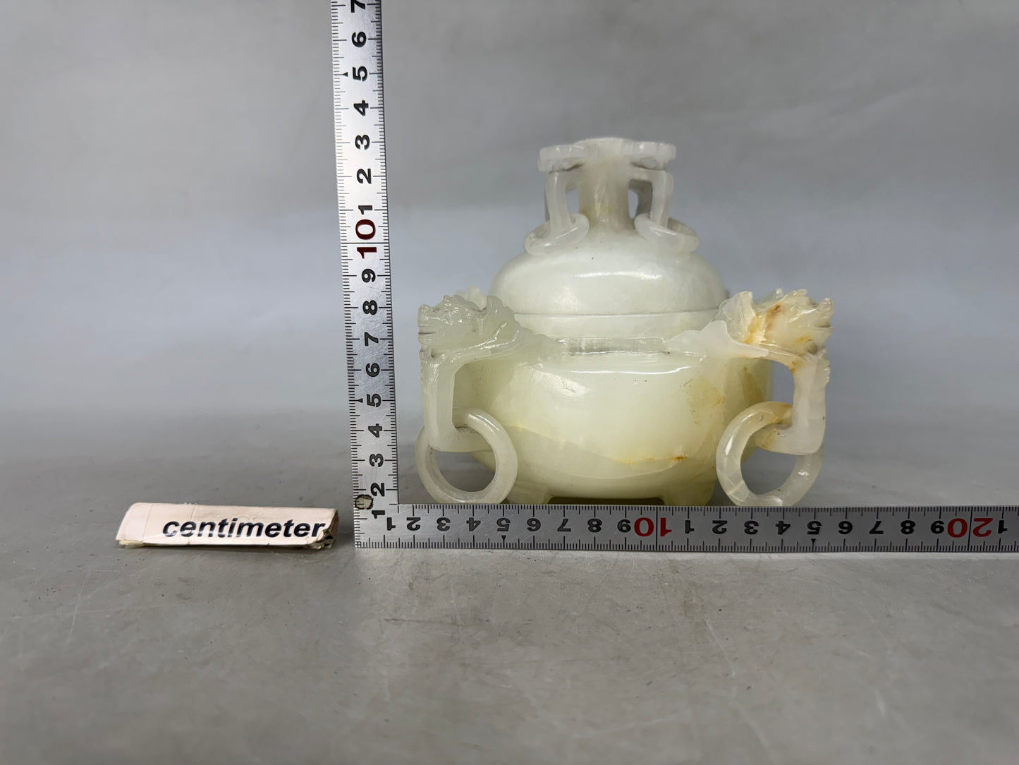 Y8784 KOURO White Jade China art antique fragrance incense burner aromatherapy