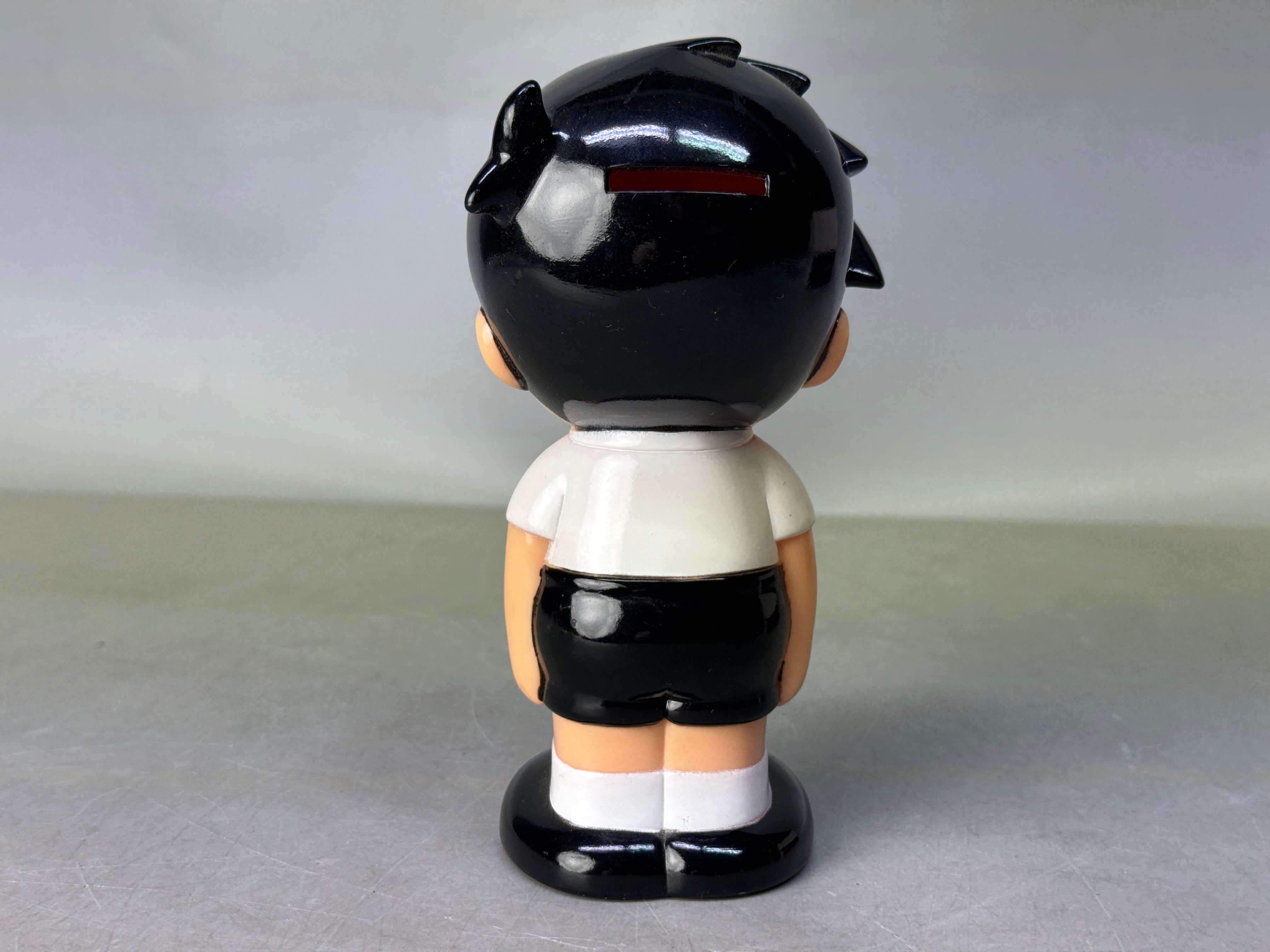 Y8808 NINGYO Boy soft vinyl doll piggy bank Japan antique figurine