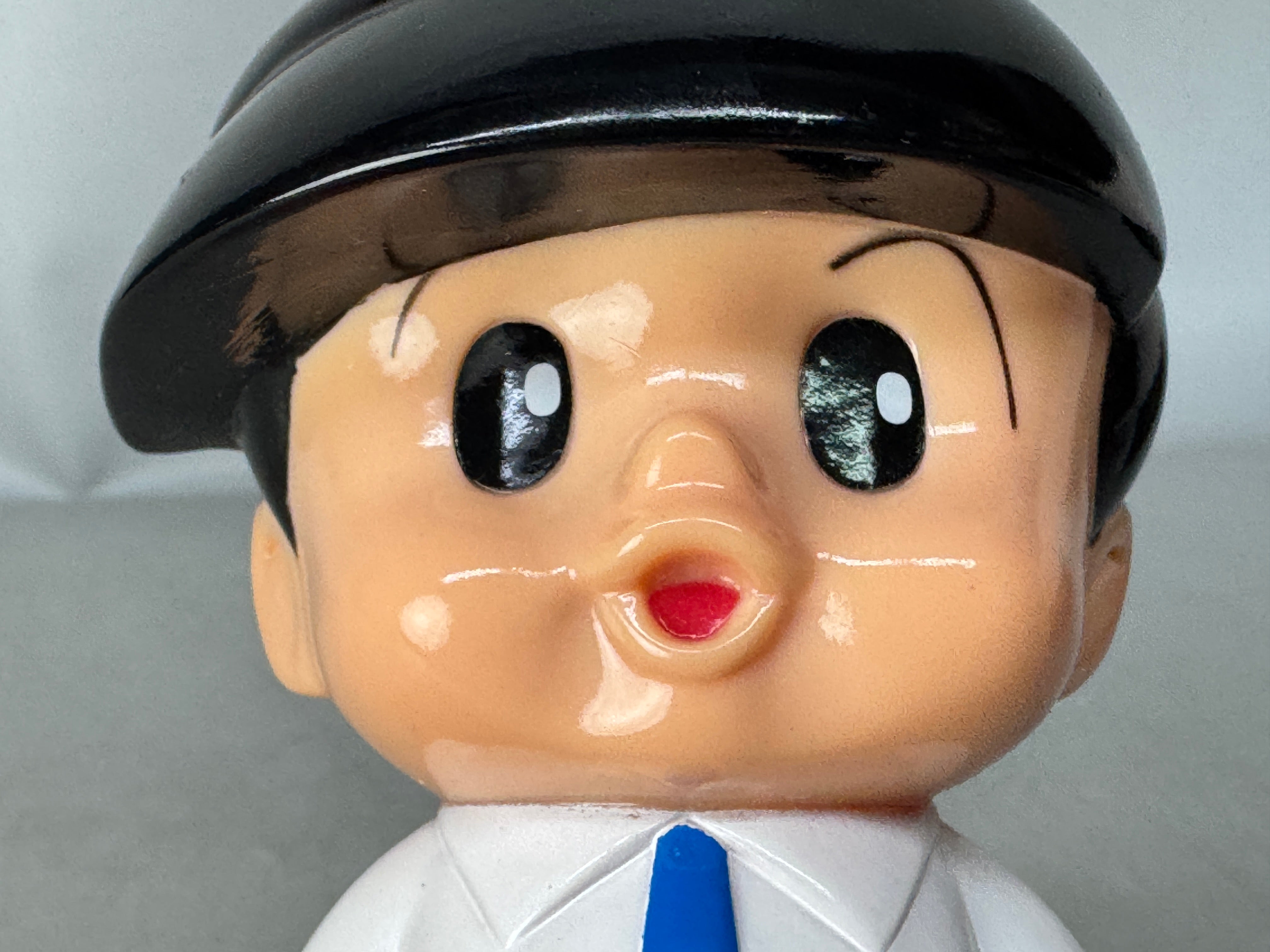 Y8808 NINGYO Boy soft vinyl doll piggy bank Japan antique figurine