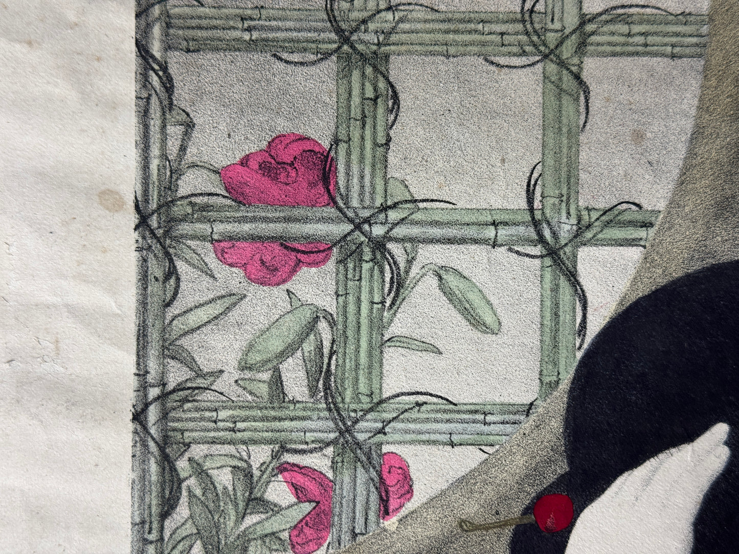 Y8816 LITHOGRAPH Beauty Makeup Meiji period Japan Ukiyoe antique art interior