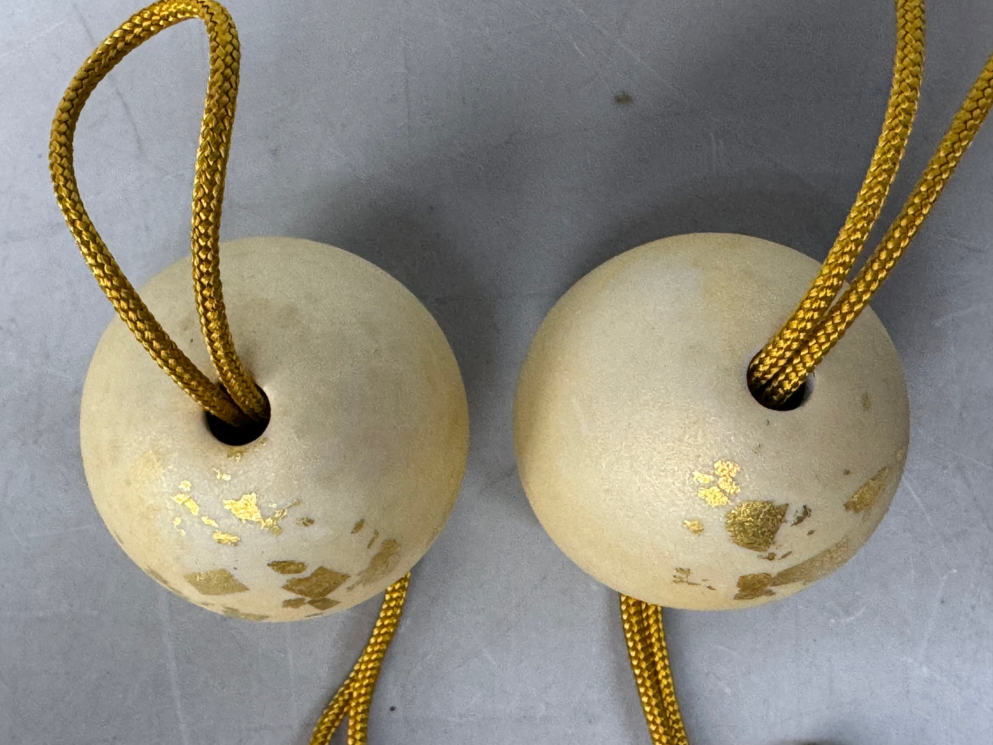 Y8844 FUCHIN Kutani-ware signed box Japan kakejiku Hanging Scroll Weight decor