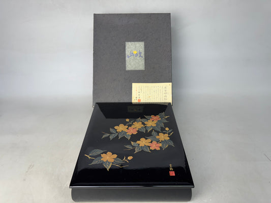 Y8878 BOX Makie Letter case stationery Japan antique storage container office