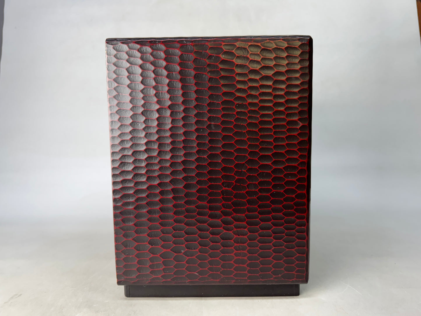 Y8934 TANSU Kamakura carving small 5-tiered chest of drawers Japan antique