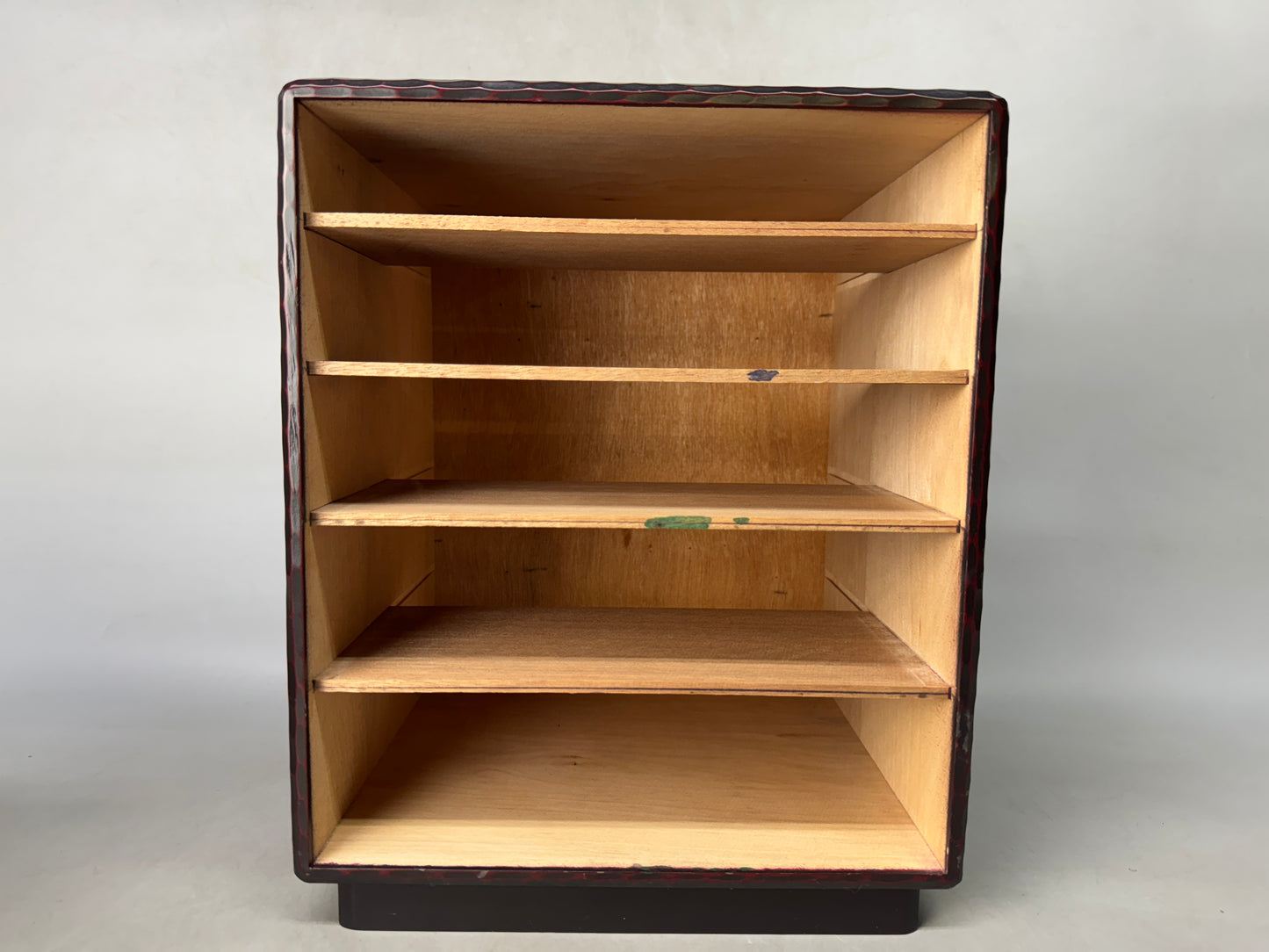Y8934 TANSU Kamakura carving small 5-tiered chest of drawers Japan antique