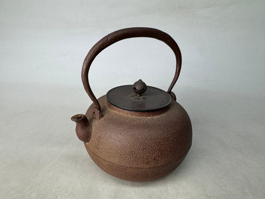 Y8940 TETSUBIN Iron teapot pot kettle signed Japan antique tea cereony sencha