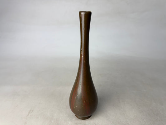 Y8944 FLOWER VASE Murashido single bud signed Japan ikebana floral arrangement