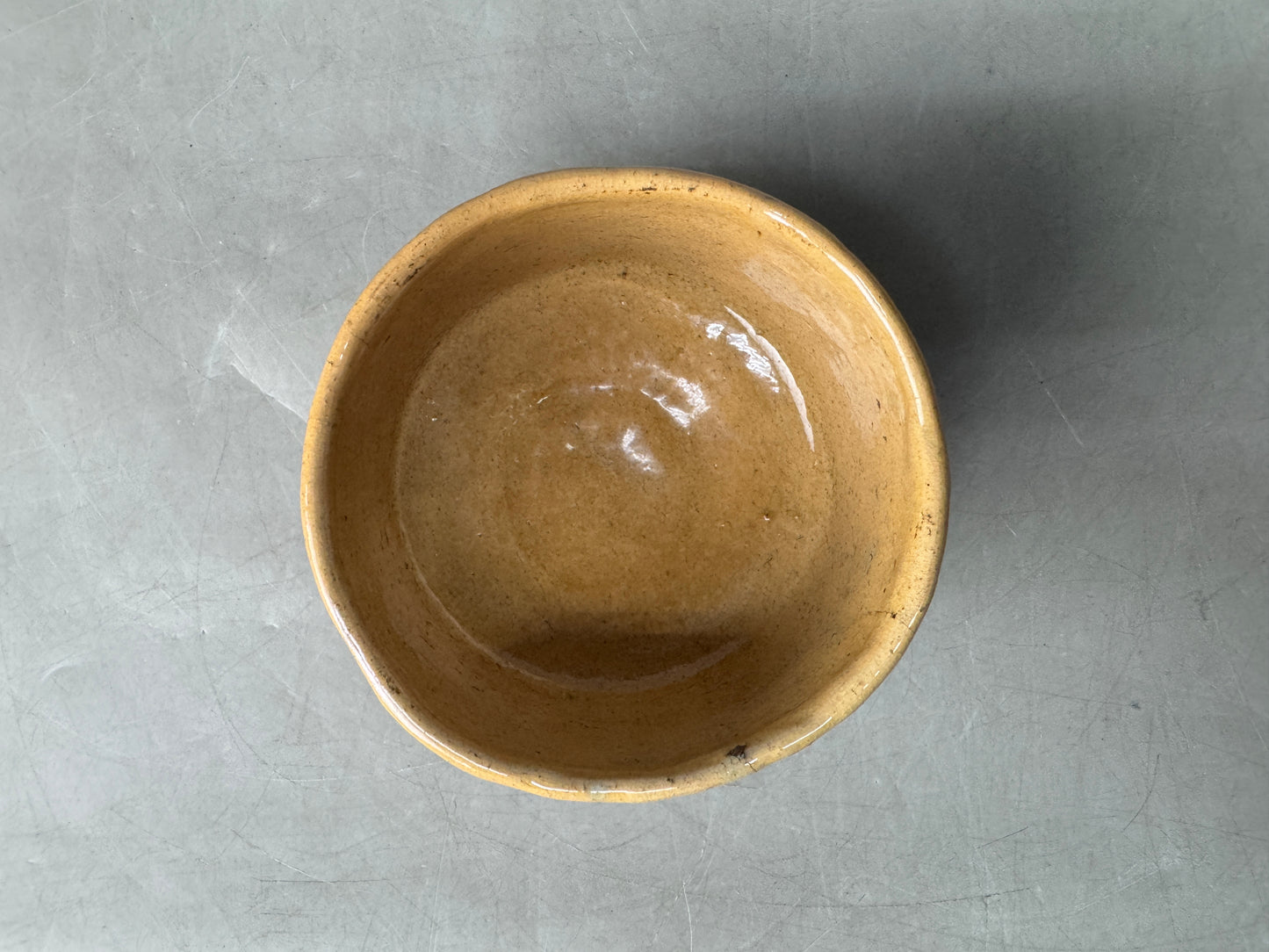 Y8947 CHAWAN Raku-ware bowl Paulownia Phoenix Japan antique tea ceremony pottery