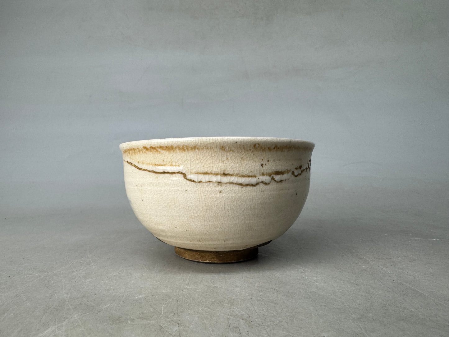Y8952 CHAWAN Seto-ware bowl signed Japan antique tea ceremony cup pottery