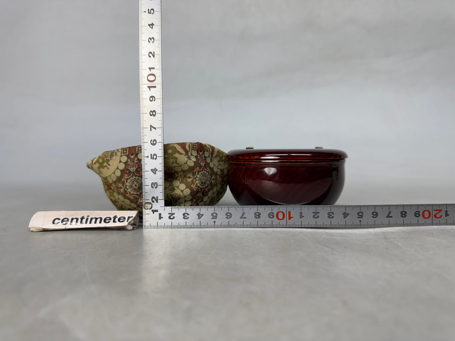 Y8994 NATUME Pine Caddy container split lid Japan Tea Ceremony utensils antique