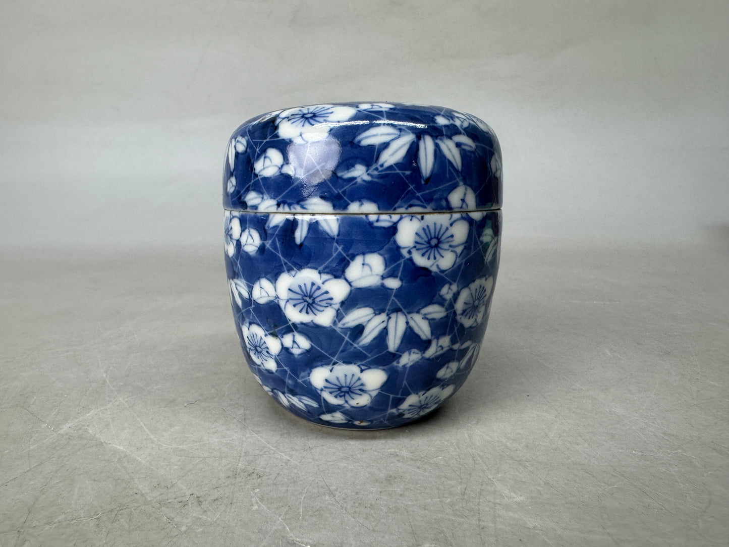 Y8996 NATUME Kyo-ware Caddy container box painted Japan Tea Ceremony utensils