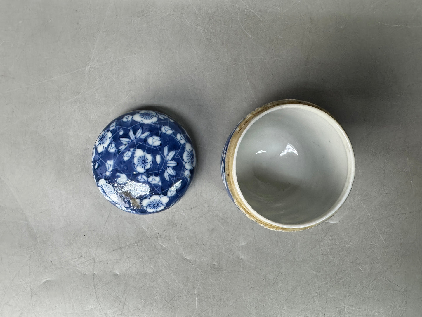 Y8996 NATUME Kyo-ware Caddy container box painted Japan Tea Ceremony utensils