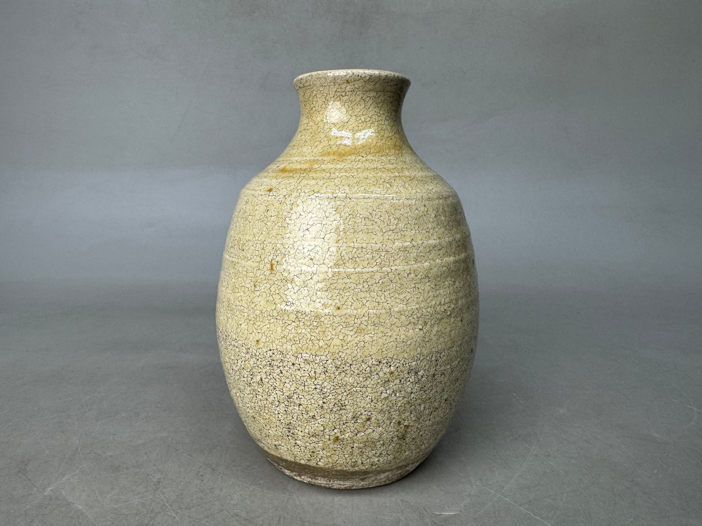 Y9009 FLOWER VASE Seto-ware signed box Japan ikebana floral arrangement interior