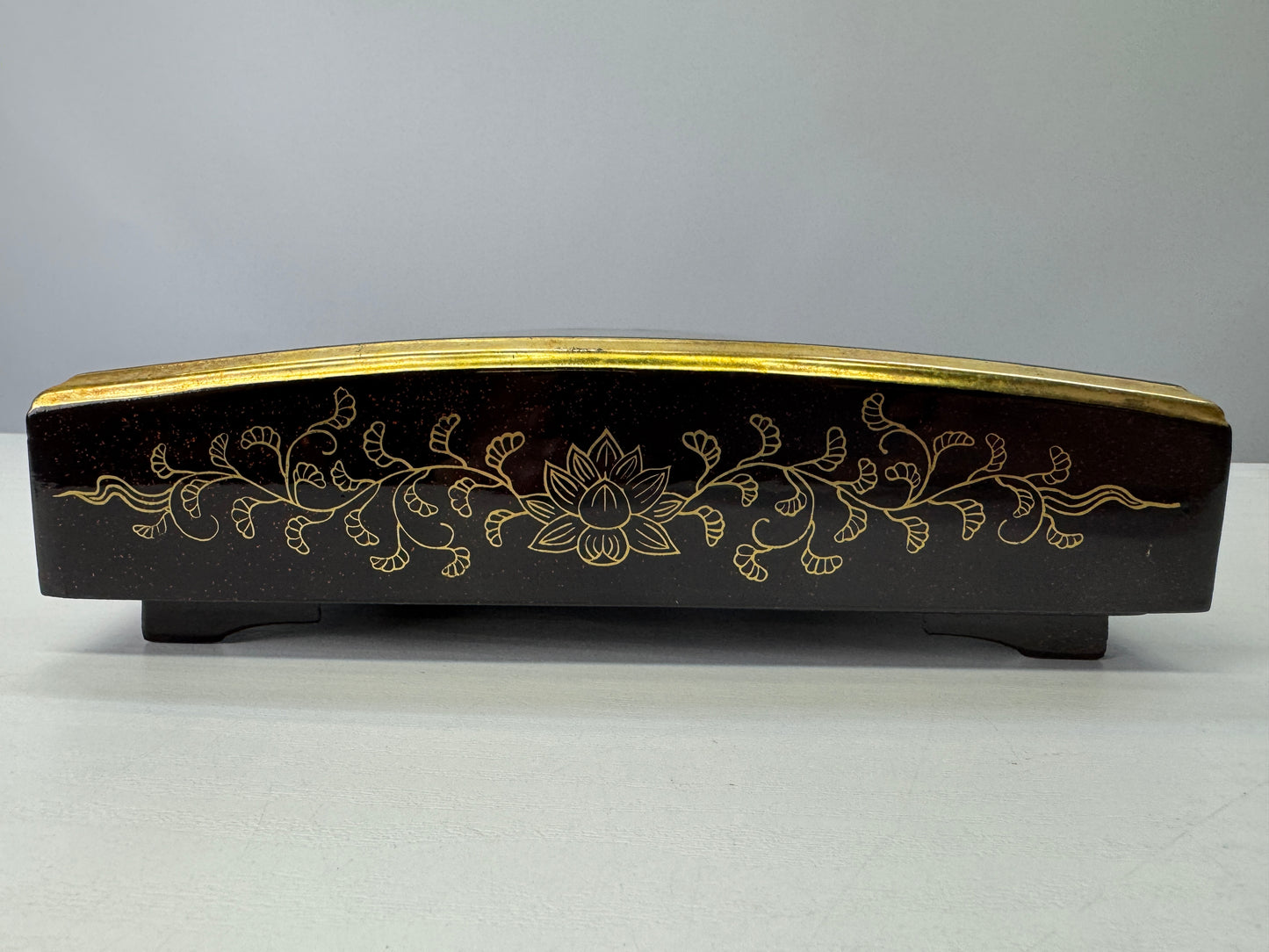 Y9053 Buddhist Altar Makie Japanese hymn box sutra book Japan antique Buddhism