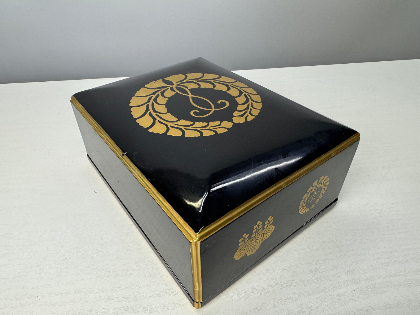 Y9054 Buddhist Altar Japanese hymn box 4 sutra books Japan antique Buddhism