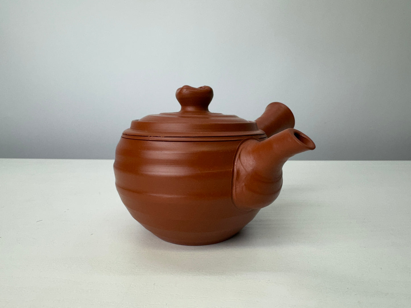 Y9058 KYUSU Tokoname-ware  teapot pot signed box Japan antique Sencha tea