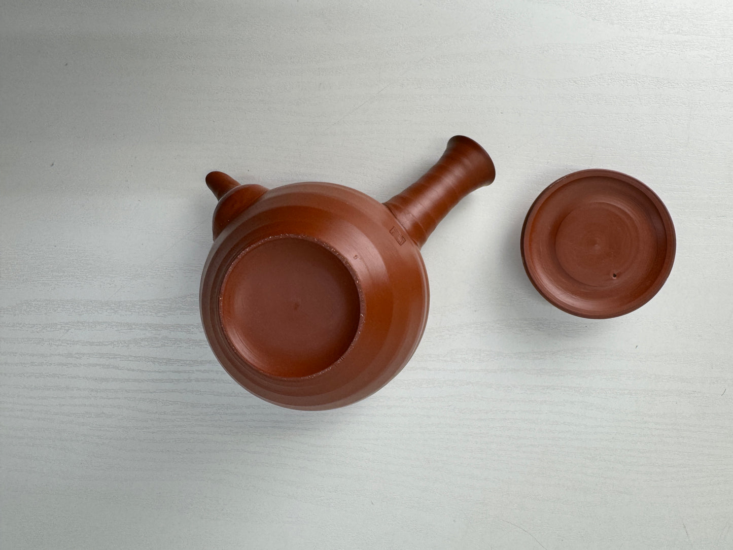 Y9058 KYUSU Tokoname-ware  teapot pot signed box Japan antique Sencha tea