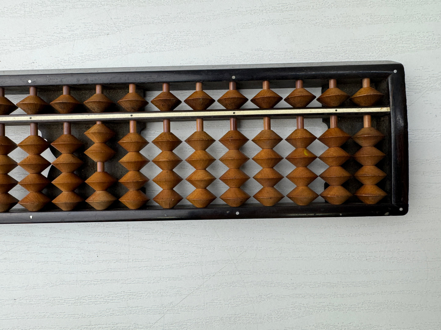 Y9061 SOROBAN wooden Abacus signed box Japan antique math counting machine