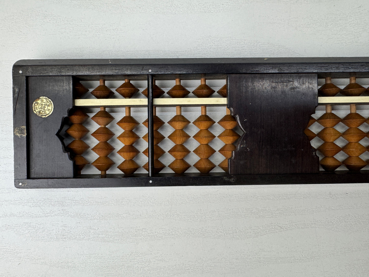 Y9061 SOROBAN wooden Abacus signed box Japan antique math counting machine