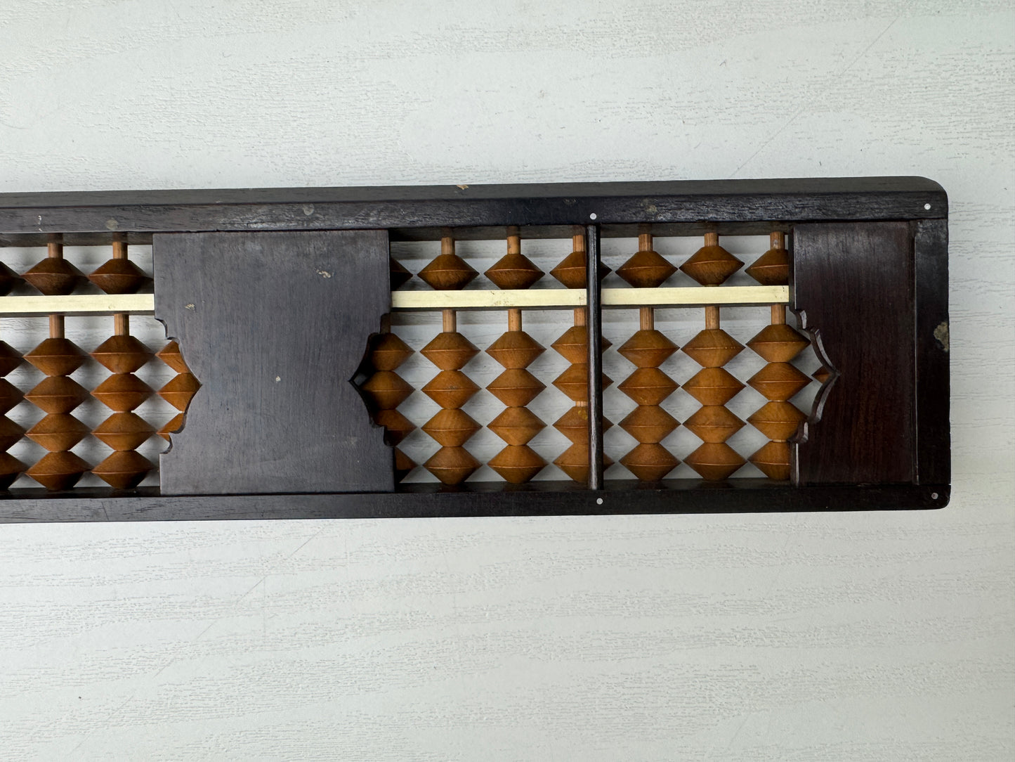 Y9061 SOROBAN wooden Abacus signed box Japan antique math counting machine