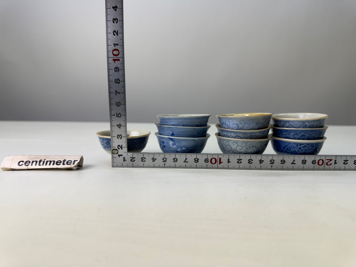 Y9073 Imperial Japan Army Sake cup sakazuki set of 10 Japanese WW2 vintage