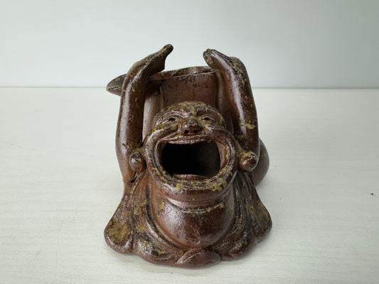 Y9107 ASHTRAY Bizen-ware Daikoku figure Japan antique collectible cigarette
