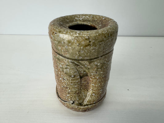 Y9111 FLOWER VASE Shigaraki-ware hanging pot Japan ikebana floral arrangement