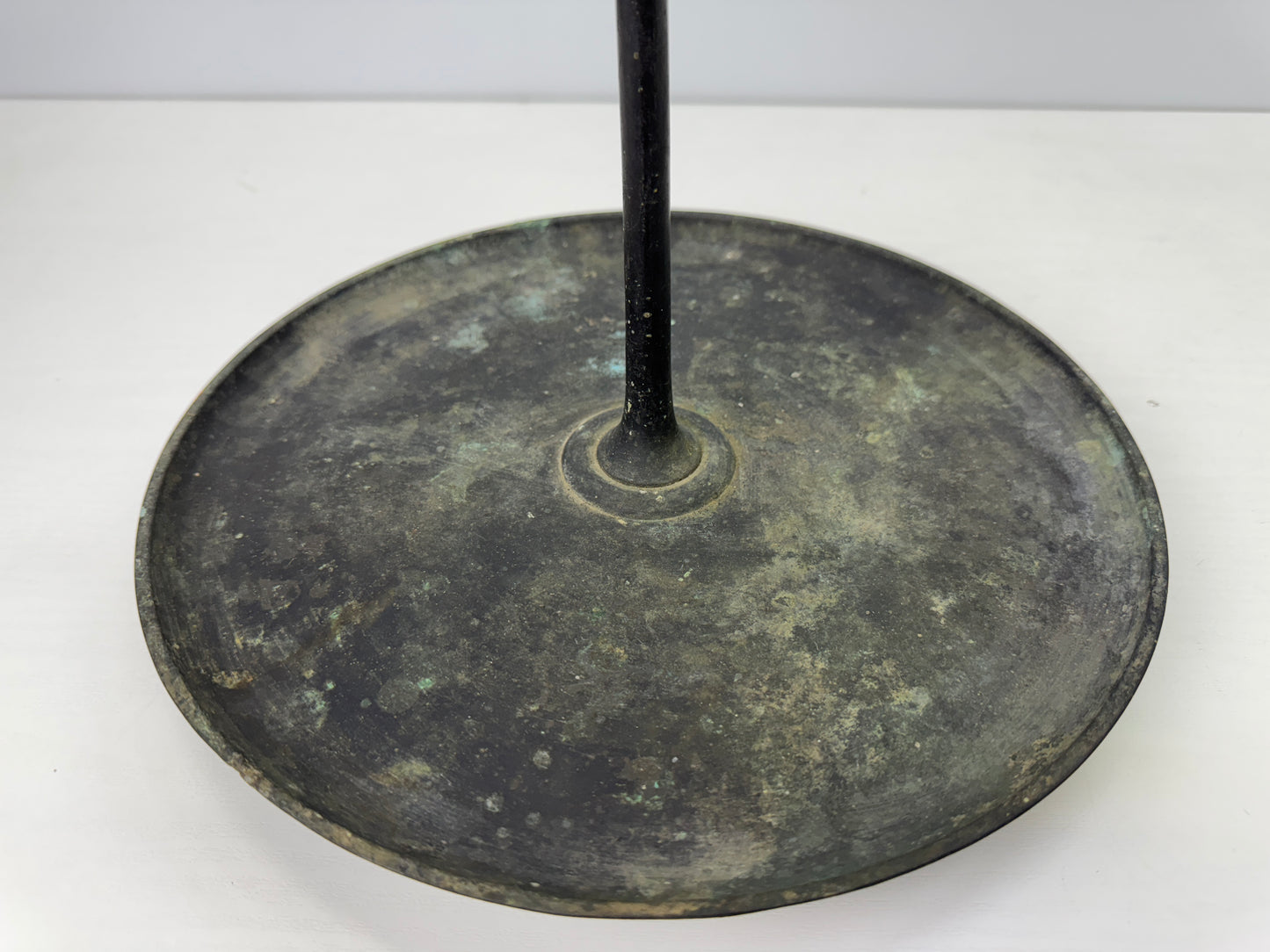 Y9145 Buddhist Altar Equipment Copper Candle holder Japan antique Buddhism
