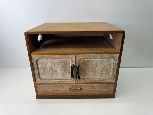 Y9154 TANSU small chest of drawers Paulownia wood storage Japan antique interior