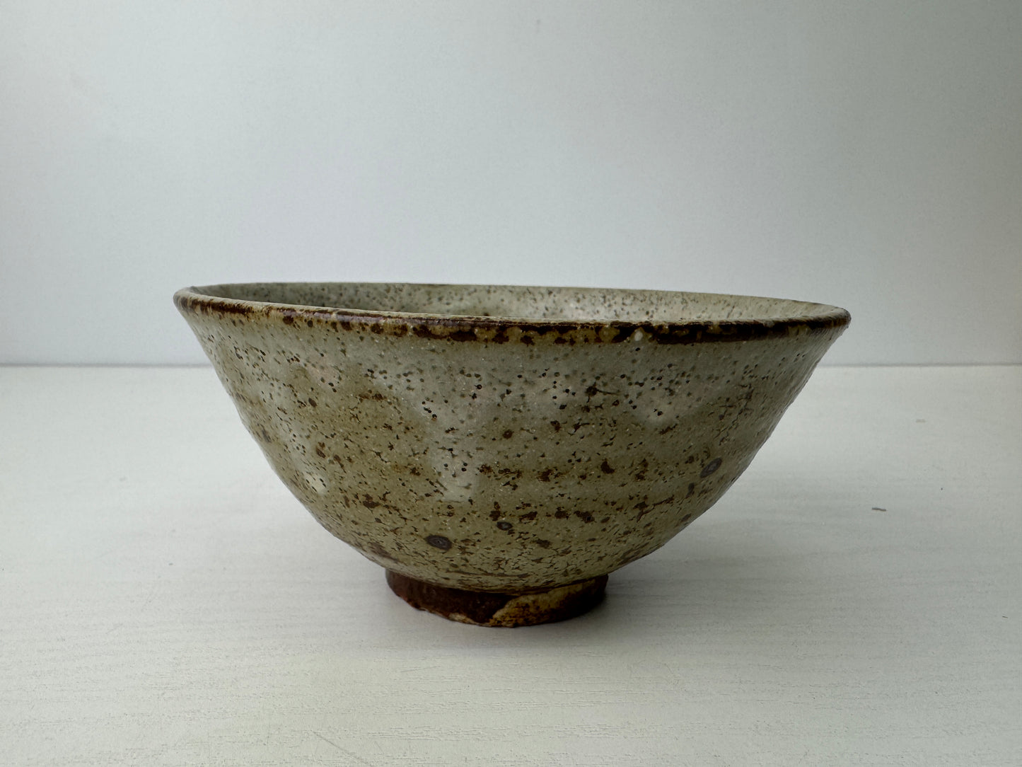 Y9158 CHAWAN Seto-ware bowl signed box Japan antique tea ceremony pottery cup