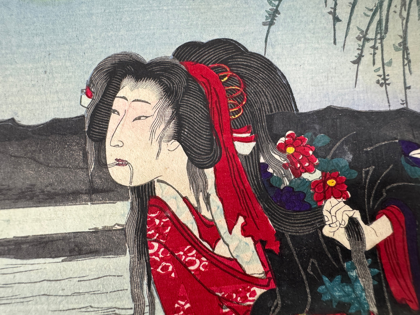 Y9163 WOODBLOCK PRINT Chikanobu Kiyohime single piece Japan Ukiyoe antique art