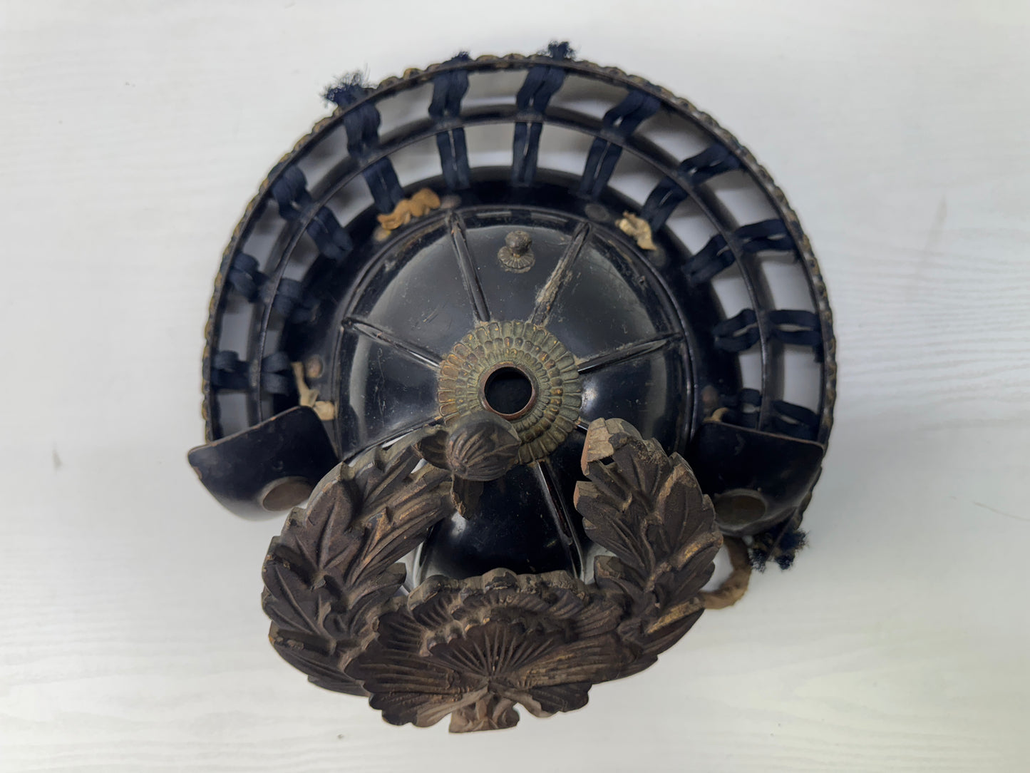 Y9166 KABUTO 8 seam Iron helmet placket bushi samurai Japanese antique armor