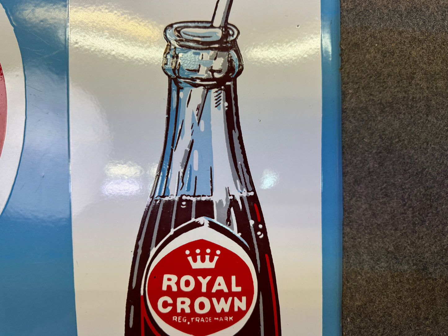 Y9181 SIGNBOARD Enamel sign Crown Cola Japan antique wall decor interior vintage