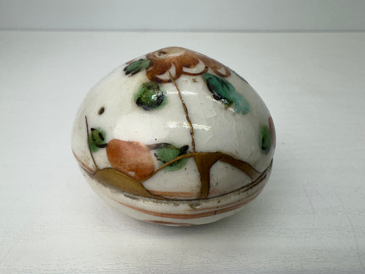 Y9210 BOX Nanjing Akae red paint kintsugi China antique fragrance incense aroma