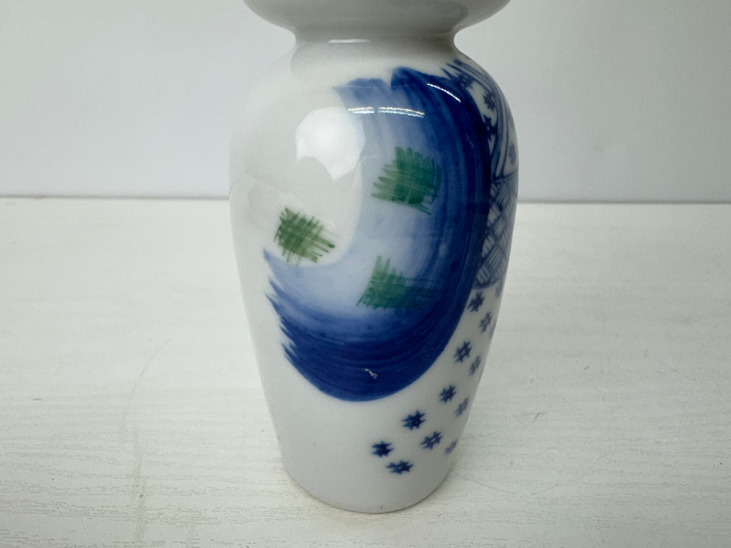 Y9218 CHOUSHI Seto-ware Tokkuri sake bottle signed Japan antique tableware