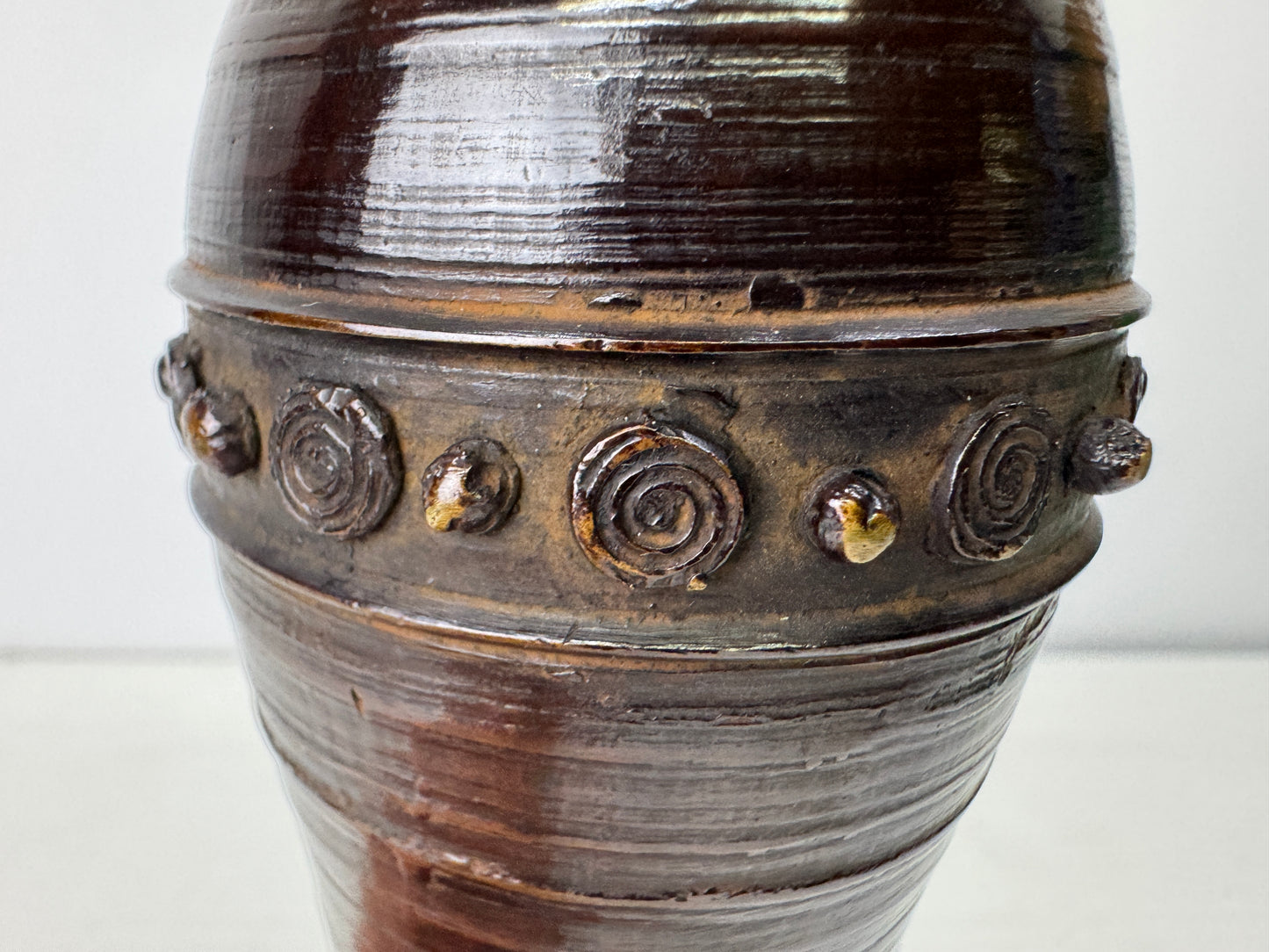 Y9220 FLOWER VASE Copper handle box Japan ikebana floral arrangement interior