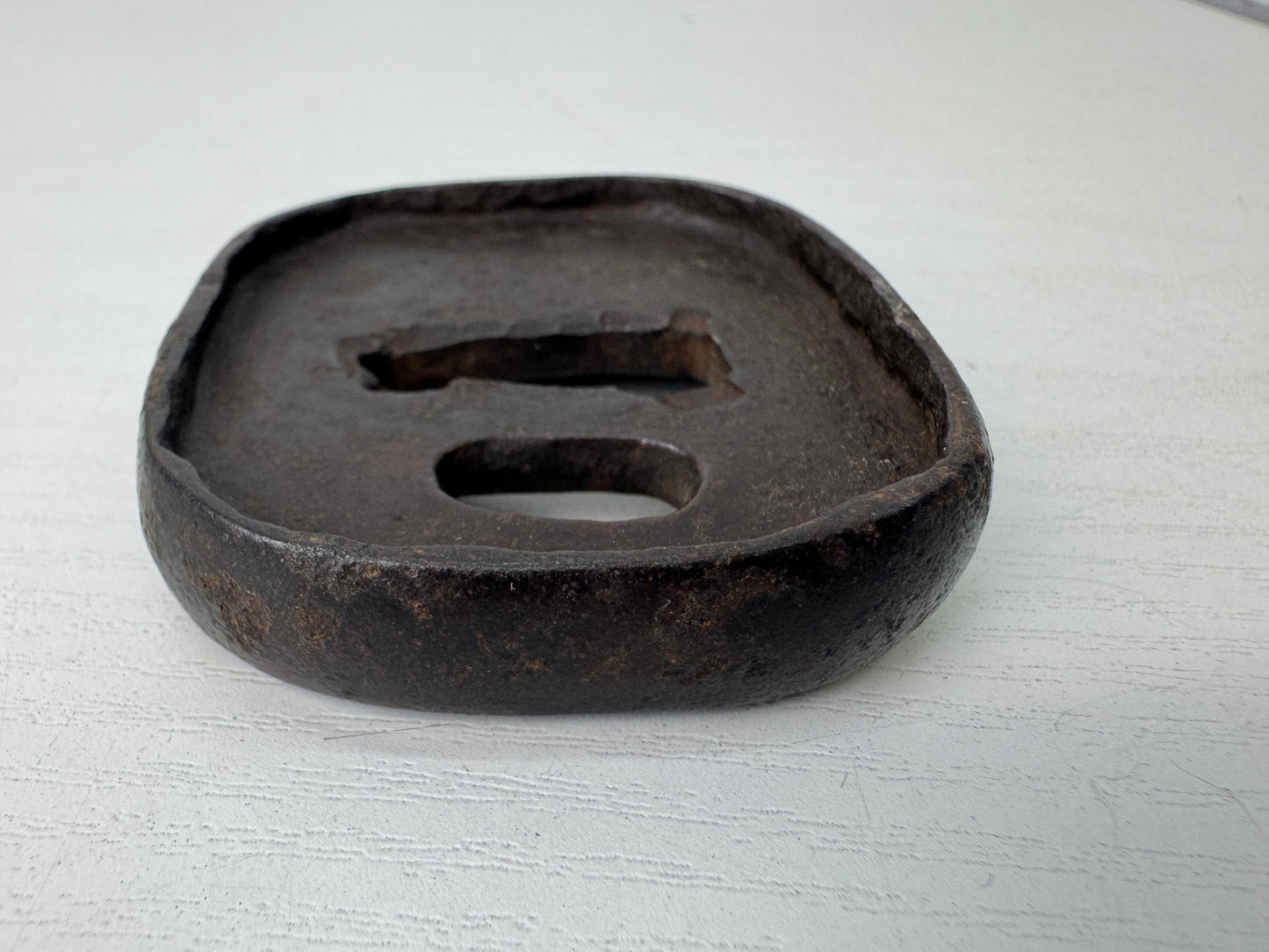 Y9222 TSUBA Iron sword guard Japan samurai katana antique koshirae Edo bushi