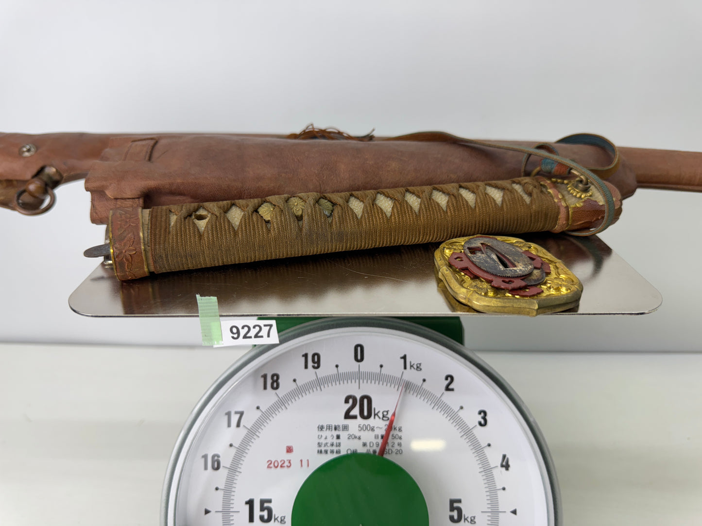 Y9227 Imperial Japan Army Military sword Leather case Japanese WW2 vintage