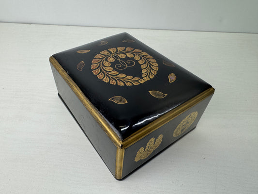 Y9245 BOX Makie case Sutra books 4 volumes Japan antique Buddhism Buddhist
