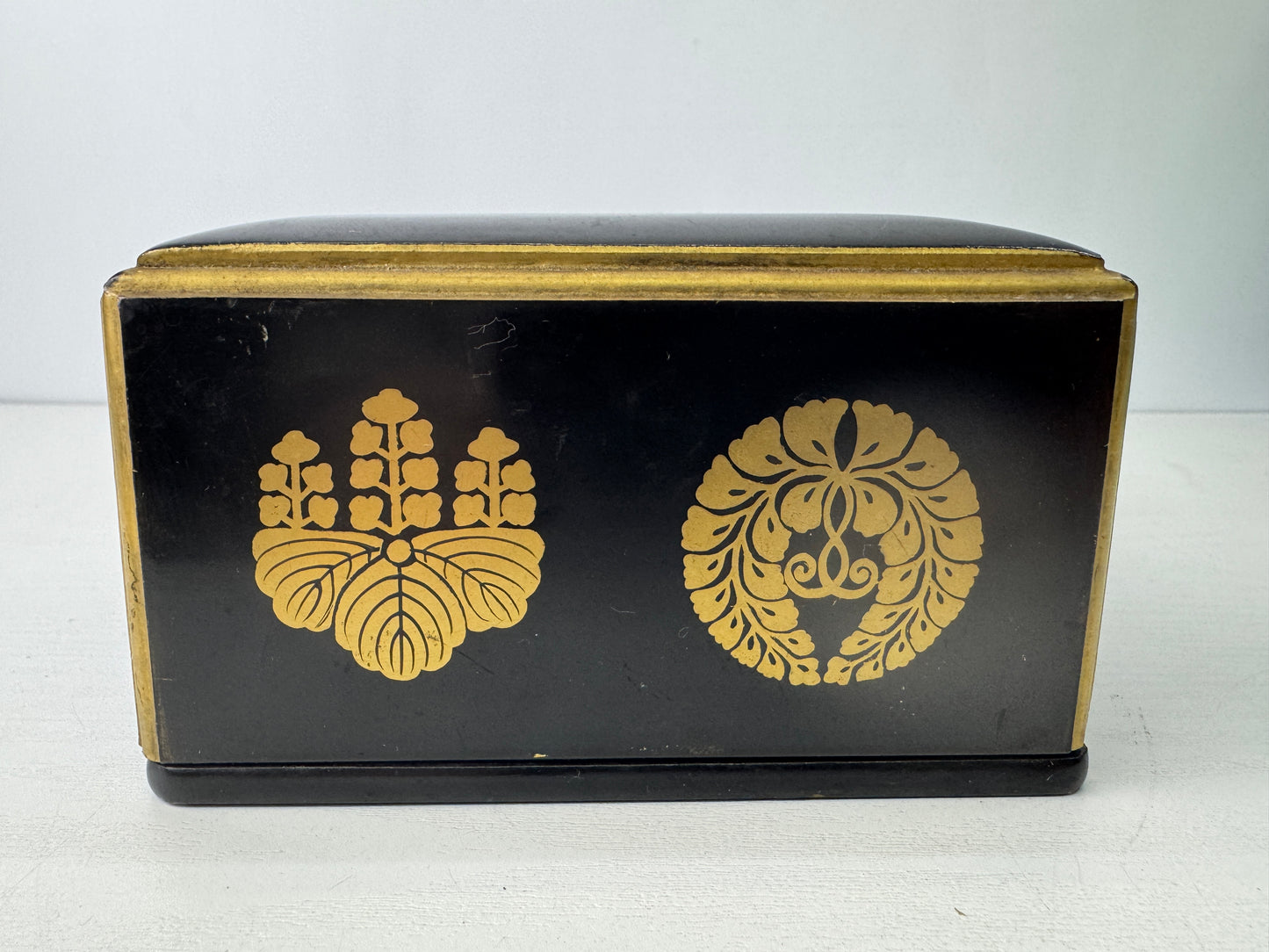 Y9245 BOX Makie case Sutra books 4 volumes Japan antique Buddhism Buddhist
