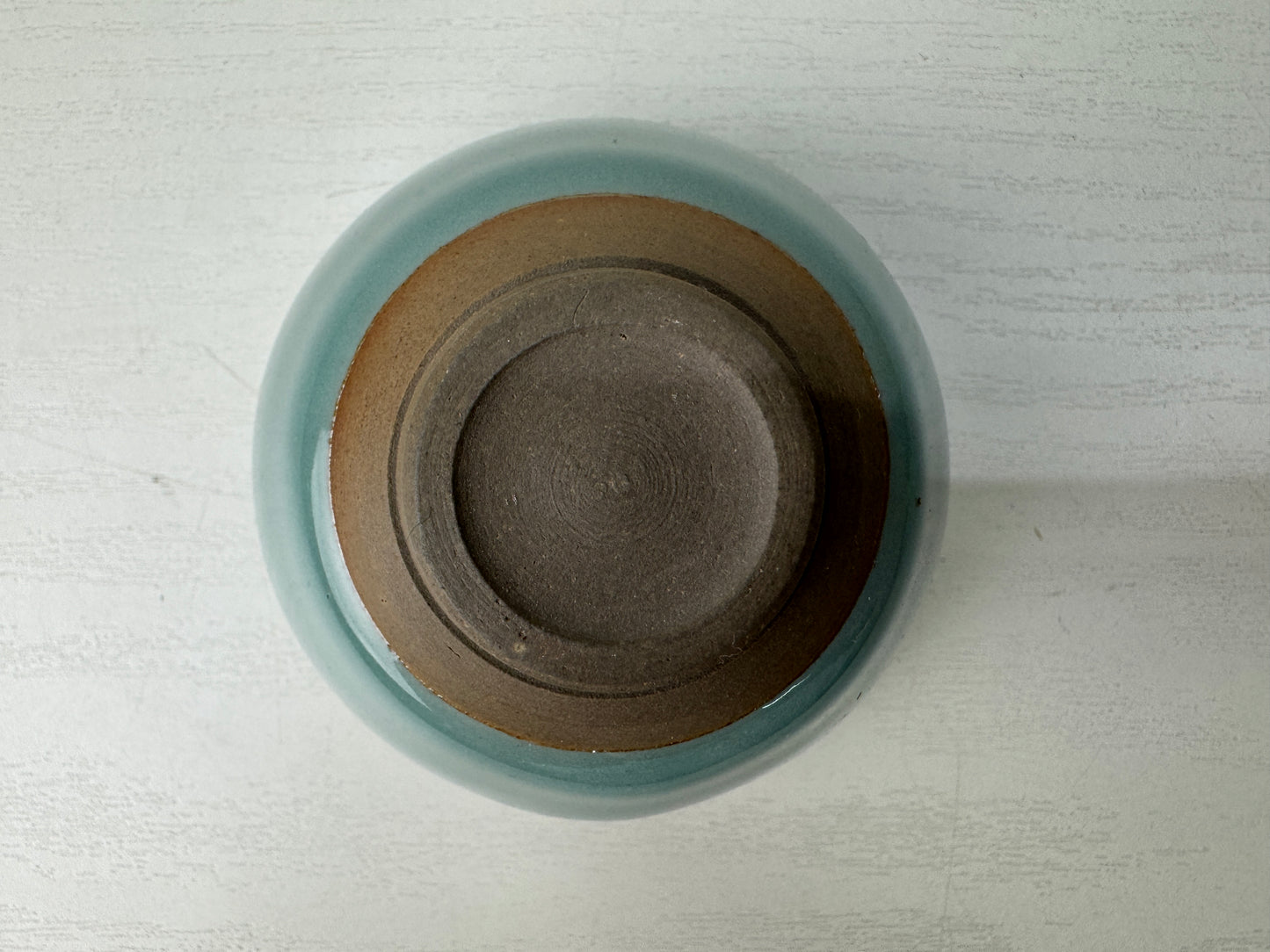Y9251 CHAWAN Seto-ware Celadon Sake cup sakazuki signed box  Japan antique