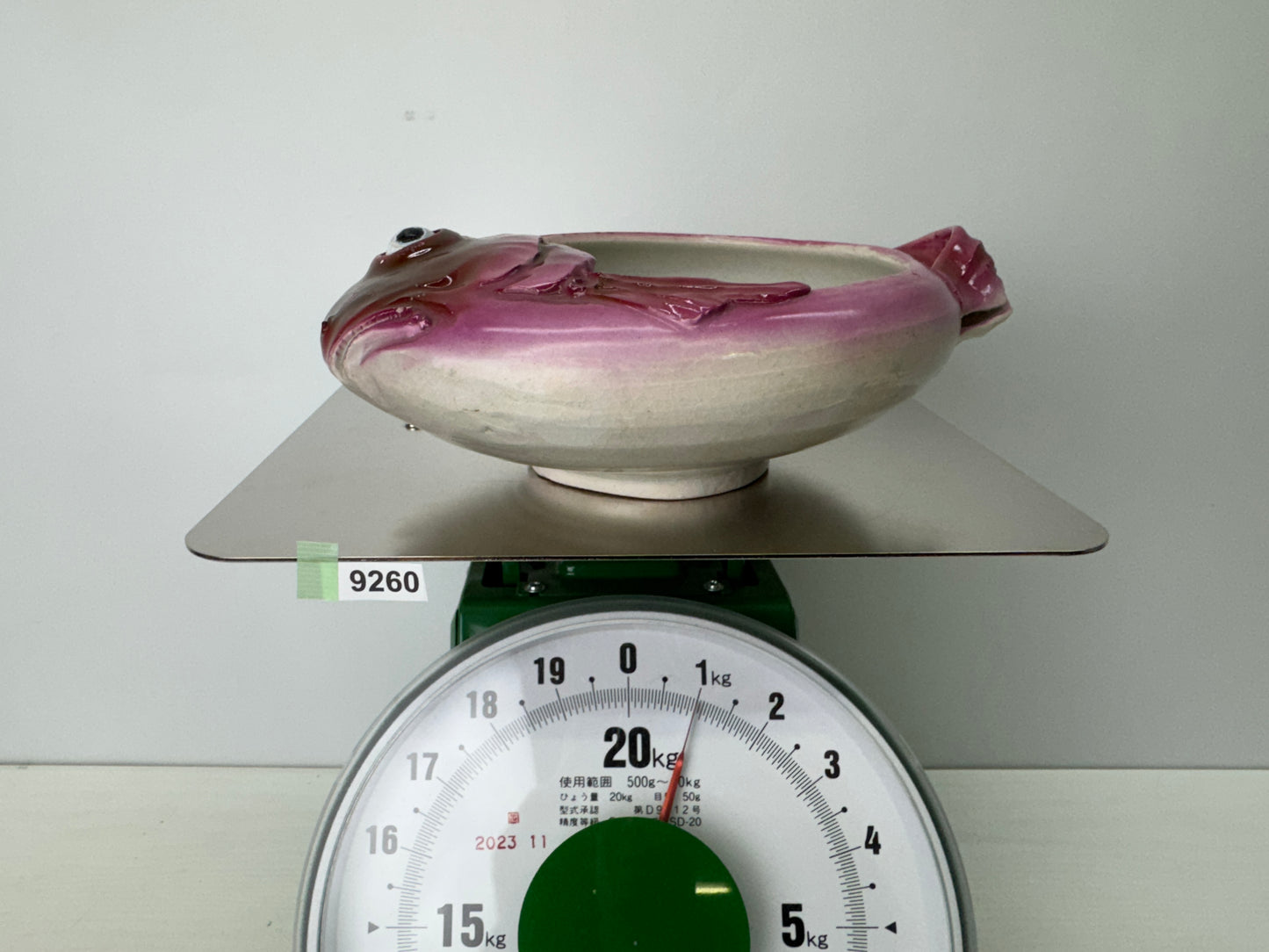 Y9260 DISH Banko-ware fish Sea bream shape plate Japan antique tableware kitchen