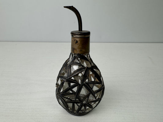 Y9261 PERFUME BOTTLE Silver signed Japan antique fragrance aroma aromatherapy