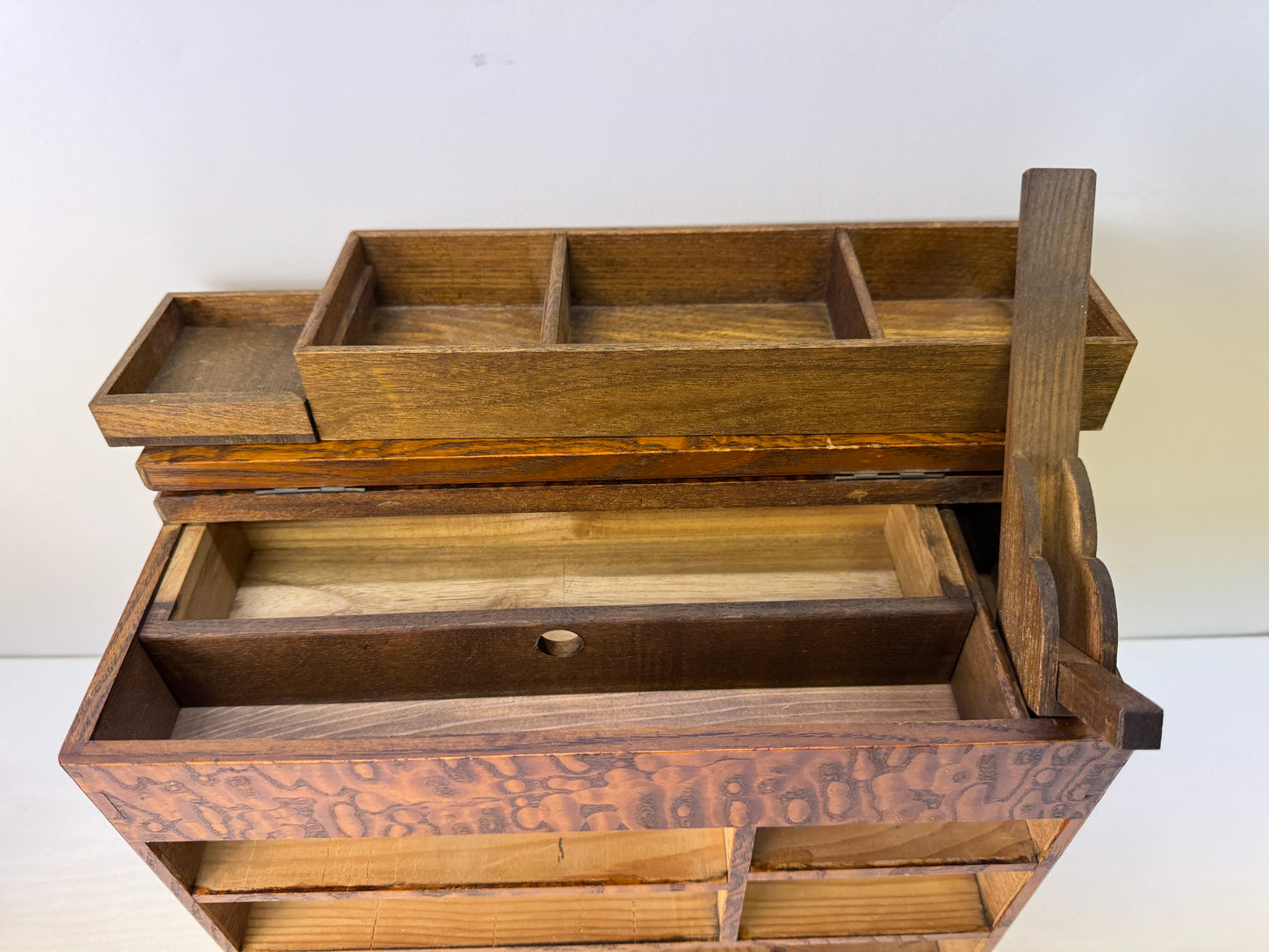 Y9267 TANSU Tamamoku wooden small chest of drawers sewing box Japan antique