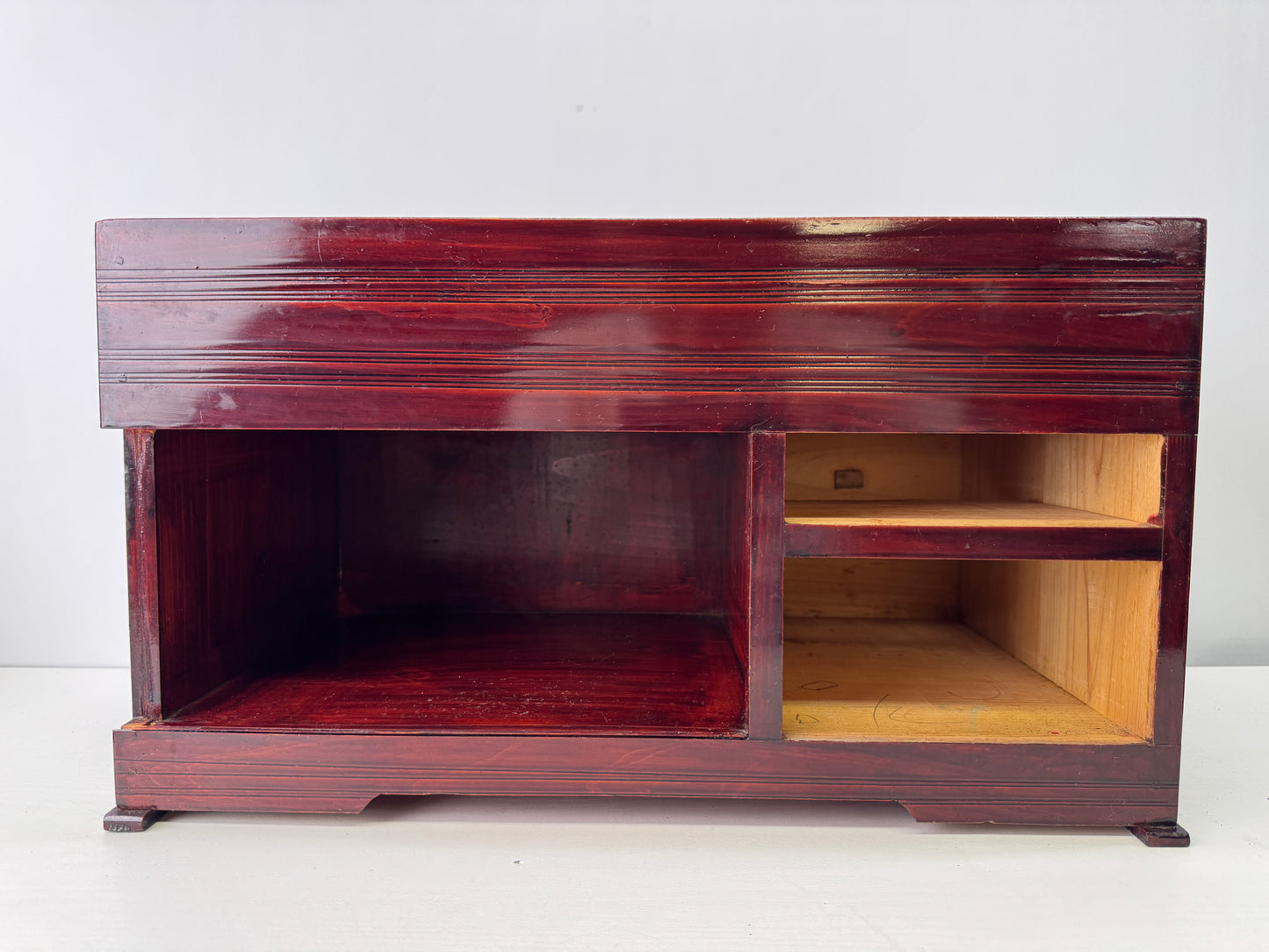 Y9268 TANSU Lacquer-painted small chest of drawers Japan antique furniture