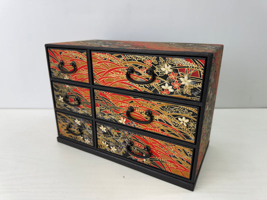 Y9270 TANSU Japanese pattern small chest of drawers Japan antique interior